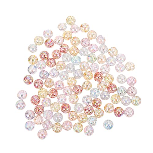 Homoyoyo 200 Stück Acryl Rundperlen Transparent Glänzend DIY Schmuck Bastelperlen für Armbänder Vorhang Girlanden Handgefertigte Dekorationen von Homoyoyo