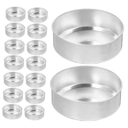 Homoyoyo 200 Stück Aluminium Teelichtbehälter Hüllen Duftende Aluminium Teelichtbecher Kerzenherstellung Matte Teelichthalter Teelichthalter Teelicht Kerzenbehälter Teelichtbehälter von Homoyoyo