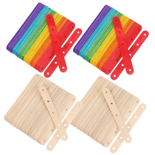 Homoyoyo 200 Stück Bunte Eisstiele mit Löchern Lange Holz Craft Sticks Natur Farbig Leichte Bastelhölzer mit Sicherem Griff für Diy Kunstprojekte Homoyoyo 200 Stück Bunte Eisstiele mit Löchern Lange Holz Craft Sticks Natur Farbig Leichte Bastelhölzer mit Sicherem Griff für Diy Kunstprojekte von Homoyoyo