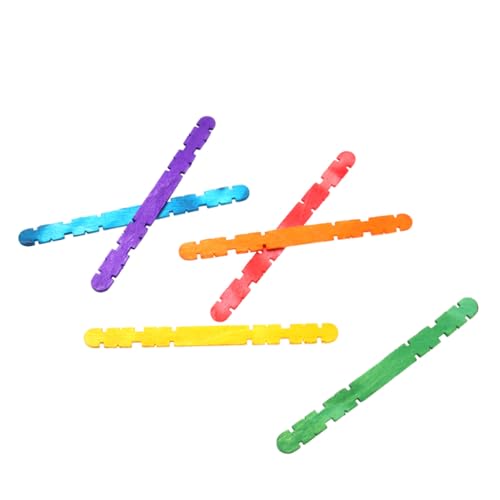 Homoyoyo 200 Stück DIY Holzstäbe Gezahnt für Handgemachte Modellbau Bastelarbeiten Leicht Robust Kreativ für Wand Fenster Porzellan Partydekorationen von Homoyoyo