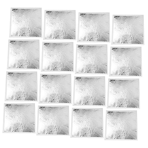 Homoyoyo 200 Stück Silberfolie mit für Nachahmung blättern Kunst bettwäsche Folienblatt nachgemachte Folie silbernes Blatt Artwork-Tool-Folie Bastelfolie Silver Homoyoyo 200 Stück Silberfolie mit für Nachahmung blättern Kunst bettwäsche Folienblatt nachgemachte Folie silbernes Blatt Artwork-Tool-Folie Bastelfolie Silver von Homoyoyo