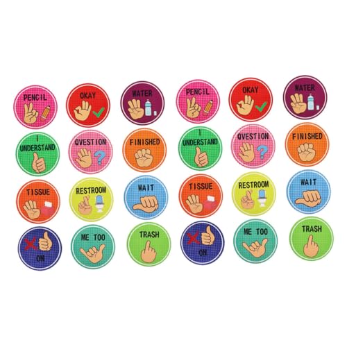 Homoyoyo 24 Stück Teiliges Classroom Hand Signal Decor Bunte Visuelle Handzeichen Poster für Lehrer Einfache Installation Bulletin Boards Nonverbale Kommunikationshilfen für Schule und Homoyoyo 24 Stück Teiliges Classroom Hand Signal Decor Bunte Visuelle Handzeichen Poster für Lehrer Einfache Installation Bulletin Boards Nonverbale Kommunikationshilfen für Schule und von Homoyoyo