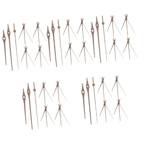 Homoyoyo 25 Sätze Uhrzeiger aus Holz Stabile Langlebige Wanduhrzeiger mit Kurzem Schaft für DIY Uhrreparatur und Bastelprojekte Einfache Montage Passend für Uhren von Homoyoyo