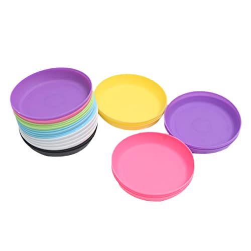 Homoyoyo 25 Stück Blumentopf Untersetzer 14 cm Aus Kunststoff - Bunte Runde Unterteller Für Pflanztöpfe - Ideal Als Blumenuntersetzer Für Innen Und Außen Perfekter Schutz Für Ihre von Homoyoyo