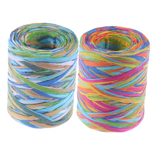 Homoyoyo 2Rollen Bunte Raffia Schnur Farben für DIY Geschenkverpackung und Bastelprojekte Vielseitig Einsetzbar für Hochzeiten Partys und Mehr Homoyoyo 2Rollen Bunte Raffia Schnur Farben für DIY Geschenkverpackung und Bastelprojekte Vielseitig Einsetzbar für Hochzeiten Partys und Mehr von Homoyoyo