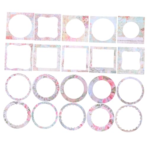 Homoyoyo 2sätze Sammelalbum Dekorative Material Papier Für Scrapbooks Und Tagebücher Mit Hohl Fenster Design Farbsättigung Vintage-DIY-Papier Für Geschenke Und Bastelprojekte von Homoyoyo