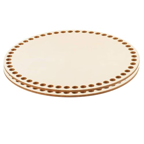 Homoyoyo 2Stücke Holzbeutel Boden für DIY Häkeln Stricken Runde Holzformen für Handtaschen für Taschenprojekte und Bastelarbeiten von Homoyoyo