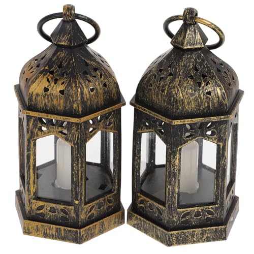 Homoyoyo 2Stücke Retro LED Öl Lampen Kreative Hängelampe Vintage Pendelleuchte für Wohnzimmer Esszimmer Außenbereich mit Sicherem Flammenlosem Design und Hochwertigem Material von Homoyoyo