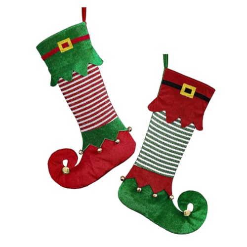 Homoyoyo 2er Set Elfen Weihnachtsstrümpfe - Hängende Kaminsocken Für Den Weihnachtsbaum - Dekorative Leckereli Taschen Aus Gesticktem Polyester Ideal Für Und Süßigkeiten Homoyoyo 2er Set Elfen Weihnachtsstrümpfe - Hängende Kaminsocken Für Den Weihnachtsbaum - Dekorative Leckereli Taschen Aus Gesticktem Polyester Ideal Für Und Süßigkeiten von Homoyoyo