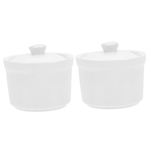 Homoyoyo 2stücke Gedämpfter Eiertopf Mit Deckel Aus Keramik Suppenschüssel Mit Deckel Keramikschüssel Für Küchenbedarf Und Keramikgeschirr von Homoyoyo