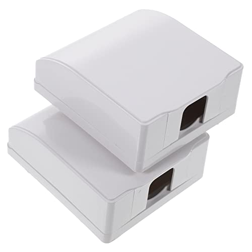 Homoyoyo 2stücke Steckdosenabdeckung Weiß Schutzbox Für Wand Steckdose Pvc Material Passend Für Zuhause Büro Restaurant von Homoyoyo
