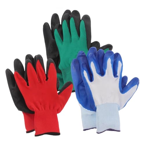 Homoyoyo 3 Paare Gartenhandschuhe Nitrilbeschichtet Atmungsaktiv Robuste Arbeitshandschuhe Unisex Vielseitig für Gartenarbeit und Landschaftspflege in Rot Blau Grün Homoyoyo 3 Paare Gartenhandschuhe Nitrilbeschichtet Atmungsaktiv Robuste Arbeitshandschuhe Unisex Vielseitig für Gartenarbeit und Landschaftspflege in Rot Blau Grün von Homoyoyo