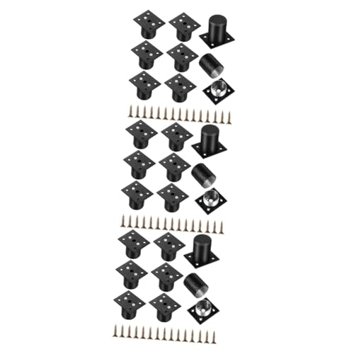 Homoyoyo 3 Sätze Kabinettsbeine Einstellbar Möbelbein Kleiderschrank Pflicht Schwere Stützbeine Schrankfüße Couch Beine Möbelfüße Ersatzbeine Für Möbel Aluminiumlegierung Black 8 Stücke * 3 von Homoyoyo