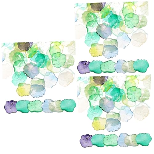 Homoyoyo 3 Sätze Künstliche Lotusblätter Dekoration Acryl Ornament Für DIY Handwerk Teich Und Aquarienverzierung Wasserpflanzen Szene Layout Deko 50 Stück * 3 von Homoyoyo