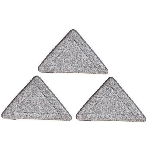 Homoyoyo 3 Stück Dreieck Mopp Ersatzköpfe Mikrofaser Reinigungspads Super Saugfähig Waschbar Wiederverwendbar für Hartböden Fliesen Holz Parkett Stein von Homoyoyo