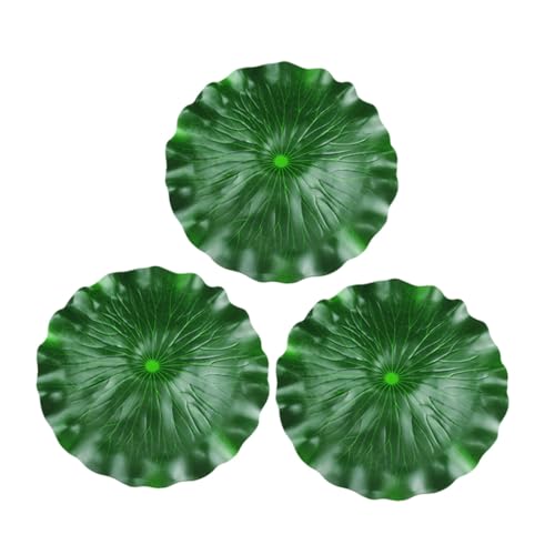 Homoyoyo 3 Stück Künstliche Seerosenblätter 40 cm - Realistische Schwimmende Lotusblätter Aus Schaumstoff Für Teich - Pool Und Aquarium Dekorative Teichdekoration Für Garten Und von Homoyoyo