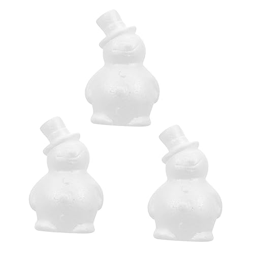Homoyoyo 3 Stück Styropor Schneemann Bastelset Zum Bemalen – 17 cm Große Schaum Figuren Für Kreative Weihnachtsdekoration - DIY Projekte Und Festliche Bastelideen – Ideal Für Erwachsene Und von Homoyoyo