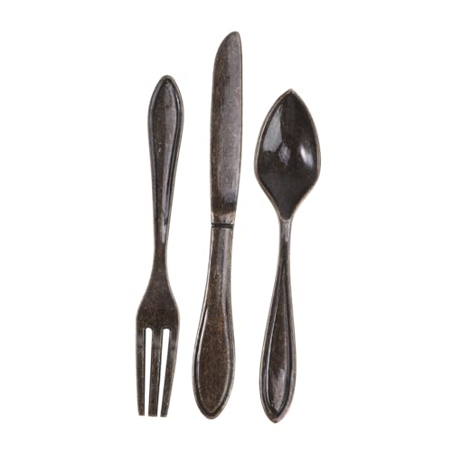 Homoyoyo 3 Stück Teiliges Bronze Schrankgriffe aus Messer Gabel Löffel Design für Küchenschränke Kommoden und Langlebig Einfach zu Montieren Vielseitig Einsetzbar von Homoyoyo