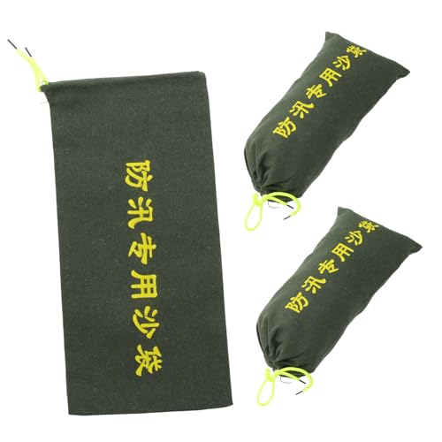 Homoyoyo 3 Stück Teiliges Hochwasserschutz Sandsäcke aus Dickem Segeltuch Wasser Verschleißfest mit Kordelzug Flexibel für Türen Fenster Garage Garten und Keller Effektive Barriere gegen von Homoyoyo