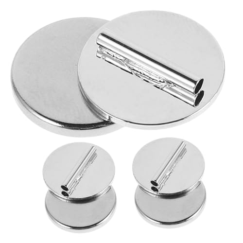 Homoyoyo 3 Stück Teiliges Mini Magnetbroschen Metallischer Magnetverschluss für Kleidung Starker Magnethalter Praktische Broschenhalter ohne Nadelschaden Silberfarbene Pins für von Homoyoyo