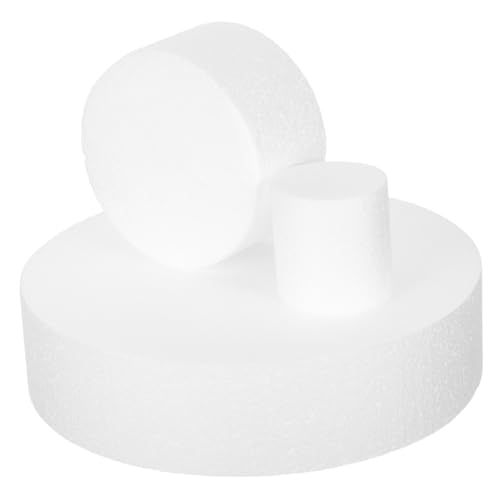 Homoyoyo 3 Stück Teiliges Schaumstoff Kuchen Dummies Rund Leicht Wiederverwendbar Hochdicht für Fondant Icing Übung Dekoration Fotografie Partydisplay von Homoyoyo