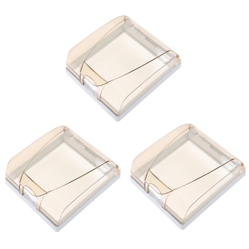 Homoyoyo 3 Stück Teiliges Selbstklebendes Wasserdichtes Steckdosen abdeckungsset Spritzwassergeschützt aus Robustem PC material Geeignet für Badezimmer Wohn Schlafzimmer von Homoyoyo
