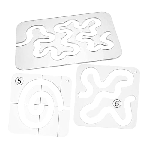 Homoyoyo 3 Stück Transparente Quilting Vorlagen für Nähmaschinen Multifunktionale Quilting Ruler für Tischdecken Teppiche und Kreative Nähprojekte von Homoyoyo