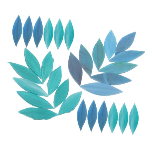 Homoyoyo 30 Stück Teiliges Glas Mosaiksteine in Blattform Glatte Oberfläche Polierte Kanten Bunte Farben Peacock Blau und Grün DIY Bastelmaterial für Fotorahmen und Heimdekoration Homoyoyo 30 Stück Teiliges Glas Mosaiksteine in Blattform Glatte Oberfläche Polierte Kanten Bunte Farben Peacock Blau und Grün DIY Bastelmaterial für Fotorahmen und Heimdekoration von Homoyoyo