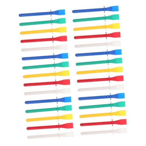 Homoyoyo 30 Stück Teiliges Kunststoff Spachtelstäbe Flexible Klebstoffverteiler für Präzise Farbauftrag und Modellbau Ergonomisch Geformt für Komfortables Arbeiten bei DIY Leder und von Homoyoyo