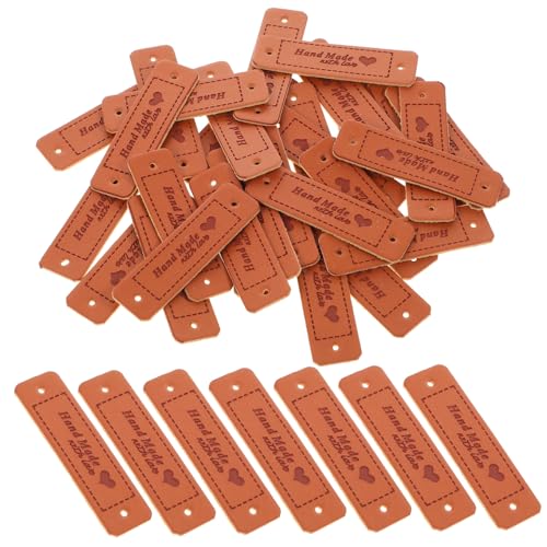 Homoyoyo 30 Stück Teiliges Lederlabels mit Löchern zum Annähen Handgefertigte DIY Etiketten für Strick Häkelarbeiten Praktische Langlebige Lederschilder für Kleidung und Accessoires Homoyoyo 30 Stück Teiliges Lederlabels mit Löchern zum Annähen Handgefertigte DIY Etiketten für Strick Häkelarbeiten Praktische Langlebige Lederschilder für Kleidung und Accessoires von Homoyoyo