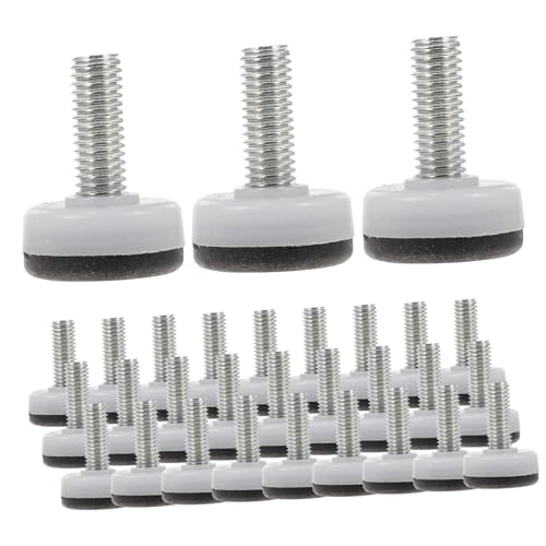 Homoyoyo 30 Stück Teiliges Verstellbares Möbelfuß aus Abs und Eisen rutschfeste Stellfüße für Tv Schrank Waschmaschine Schuhschrank Geräuschdämpfend Kratzschutz Höhenverstellbar und von Homoyoyo