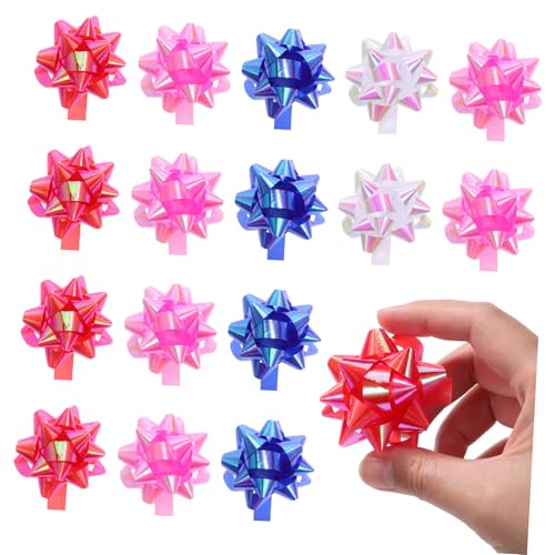 Homoyoyo 30Stücke Weihnachtsgeschenkschleifen Dekoratives Geschenkband für Geschenkverpackungen Hochzeiten und Partys Selbstklebend Bunten Farben von Homoyoyo