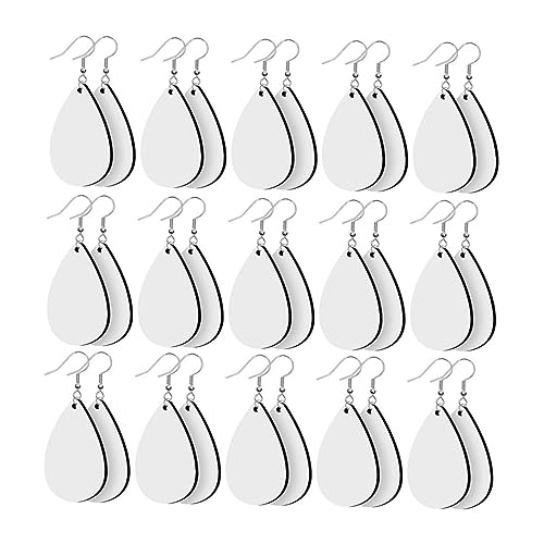Homoyoyo 30sätze Ohrringe Aus Holz Handgefertigt Sublimationsrohlinge DIY-ohrringrohlinge Für Damen Personalisiert Elegant von Homoyoyo