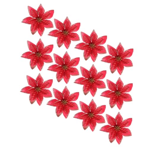 Homoyoyo 32 Stück Teiliges Künstliche Weihnachtsblumen Rot mit Glitzergoldstaub Stilvolle Weihnachtsbaumdeko Leichtes Funkelndes Christbaumschmuck für Festliche Dekorationen und Partys Homoyoyo 32 Stück Teiliges Künstliche Weihnachtsblumen Rot mit Glitzergoldstaub Stilvolle Weihnachtsbaumdeko Leichtes Funkelndes Christbaumschmuck für Festliche Dekorationen und Partys von Homoyoyo