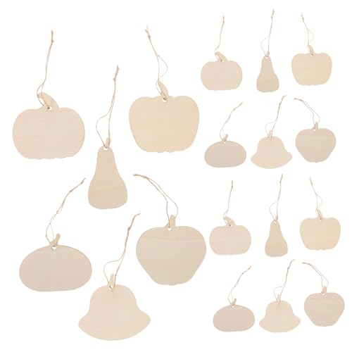 Homoyoyo 36 Stück Teiliges Holz-pumpkin Cutouts zum Bemalen Unfertige Hölzerne Kürbisscheiben mit Bohrung und Seil Leichte Diy-herbstdeko für Halloween Erntedank und Saisonale von Homoyoyo