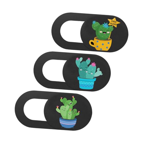 Homoyoyo Telefon-Webcam-schieberegler 3-teiliges Laptop-Kamera-abdeckungsschieber Abs-Material Cartoon- -sichtschutz Für Zuhause/büro von Homoyoyo