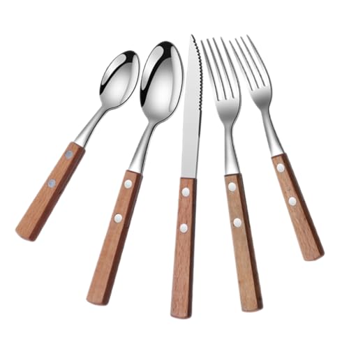 Homoyoyo 3pc Edelstahl Teelöffel Löffel Set Holzgriff Tragbare Lunchbox Besteck Set Homoyoyo 3pc Edelstahl Teelöffel Löffel Set Holzgriff Tragbare Lunchbox Besteck Set von Homoyoyo