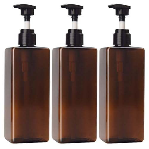 Homoyoyo 3 Stück Nachfüllbare Shampoo Flaschen 500ml Hand Spender Für Lotion Und Flüssigseife Pet Kunststoff Praktisches Druckdesign Für Bad Und Reisen Homoyoyo 3 Stück Nachfüllbare Shampoo Flaschen 500ml Hand Spender Für Lotion Und Flüssigseife Pet Kunststoff Praktisches Druckdesign Für Bad Und Reisen von Homoyoyo
