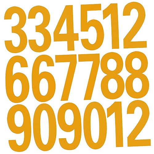 Homoyoyo 4 Blätter Wetterfeste Selbstklebende Reflektierende Zahlenaufkleber Wetterbeständige Pet nummernsticker für Briefkasten Haustür und Fenster Außen Langlebige Sichtbarkeit bei Nacht von Homoyoyo
