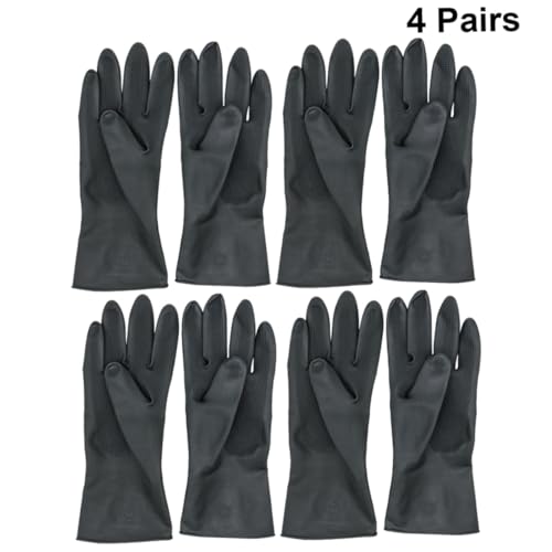 Homoyoyo 4 Paar Wasserdichte Handschuhe aus Gummi Rutschfest Elastisch mit Langem Schutz für Handgelenke Vielseitig für Friseur Gartenarbeit Haushalt S Schwarz Homoyoyo 4 Paar Wasserdichte Handschuhe aus Gummi Rutschfest Elastisch mit Langem Schutz für Handgelenke Vielseitig für Friseur Gartenarbeit Haushalt S Schwarz von Homoyoyo