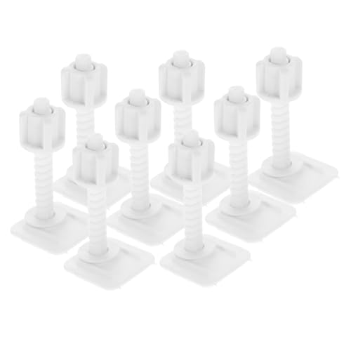 Homoyoyo 4 Paare Teiliges Toilettensitz Schraubenset aus Robustem Kunststoff Stabile Befestigungsschrauben für Untermontage Langlebige Wc Sitz Ersatzteile Installieren und Austauschen von Homoyoyo