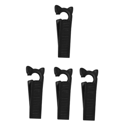 Homoyoyo 4 STÜCKE Teiliges Rutschfester Windschutz Türkeile aus Weichem Gummi mit Stoßdämpfung und Kinderschutz Kreativer Türstopper für Sicheren Halt und Schutz vor Zusammenstoß Schwarz von Homoyoyo