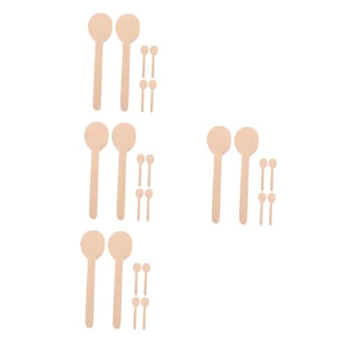 Homoyoyo 4 Sätze Teiliges Unlackierte Holzlöffel Rohlinge Für Diy Handwerk Natürlichem Buchenholz Für Schnitzprojekte Charmante Küchenaccessoires Und Nachhaltige Tischwaren 6 Stück * 4 von Homoyoyo