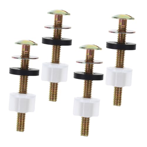 Homoyoyo 4 Sätze Wc-befestigungsschrauben mit Kunststoffmuttern und Dichtungen Montageset für Toilettensitze und Spülkästen Robustes Schnellverschluss-schrauben Obere Montage von Homoyoyo