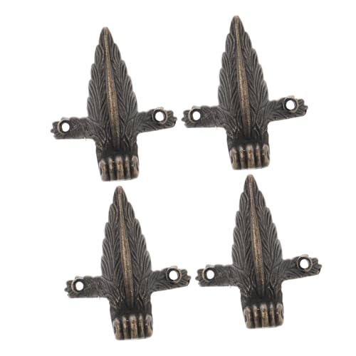 Homoyoyo 4 Satz Vintage Möbelfüße aus Langlebiger Zinklegierung Dekorative Metallbeine Teiliges für Schmuckkästen Schränke und Möbel Stabile Klassische Möbelbeine Einfache Montage von Homoyoyo