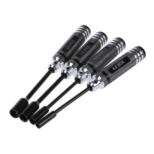 Homoyoyo 4 Stück Aluminiumlegierung Schraubendreher Set Rc Reparatur Werkzeug mit Langem Griff für Drohnen Modellbau Langlebig und Rutschfest Homoyoyo 4 Stück Aluminiumlegierung Schraubendreher Set Rc Reparatur Werkzeug mit Langem Griff für Drohnen Modellbau Langlebig und Rutschfest von Homoyoyo