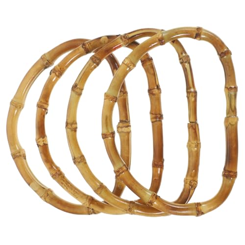 Homoyoyo 4 Stück Dicke D Form Holz Handtaschen Griffe Praktische Taschenrahmen Halterungen für DIY Handtaschen Zubehör Varnish Finish Leicht und Einfach zu Montieren von Homoyoyo