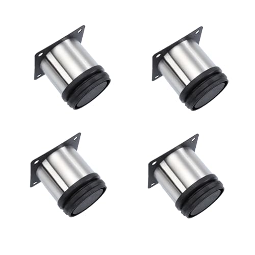 Homoyoyo 4 Stück Edelstahl Möbelfüße Verstellbar Höhenverstellbare Tischbeine Øxmm Robuste Möbelbeine für Schrank Sofa Tv Bank Praktische Langlebige Tischbeinstützen von Homoyoyo
