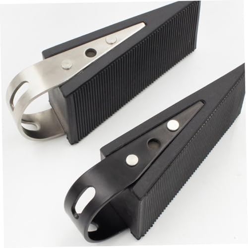 Homoyoyo 4 Stück Edelstahl Türstopper Bodenmontage Sicherheitskeil Rutschfest Kratzfest für Schwere Türen Innen Geeignet für Metall Glastüren mit Gummipuffer von Homoyoyo