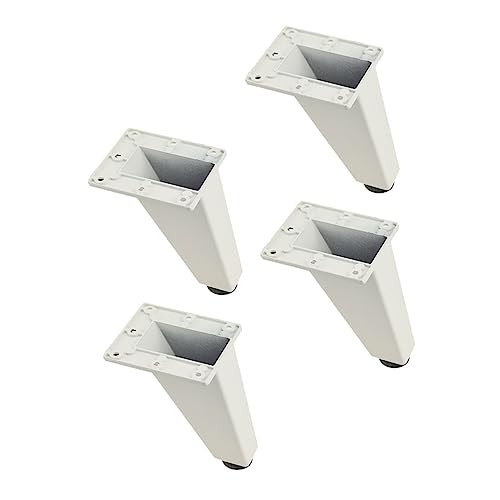 Homoyoyo 4 Stück Höhenverstellbare Möbelbeine aus Aluminiumlegierung Weiß Sofa Tv Schrank Couchtisch Stabile und Belastbare Möbelfüße für Schrank Couch Badezimmermöbel von Homoyoyo